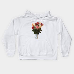 I Love You Mom (rose bouquet) Kids Hoodie